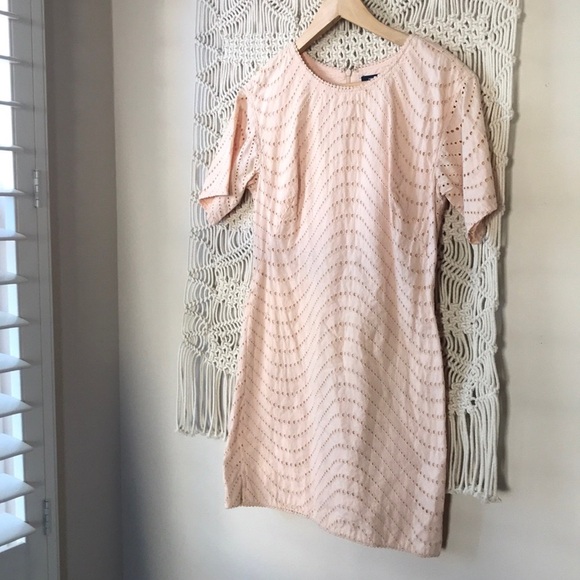 French Connection Eyelet SZ 8 Shift Dress - Picture 1 of 9